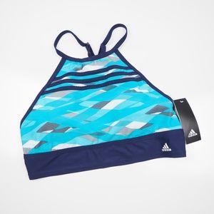 NWT Adidas Overlay Stripe Bikini Top